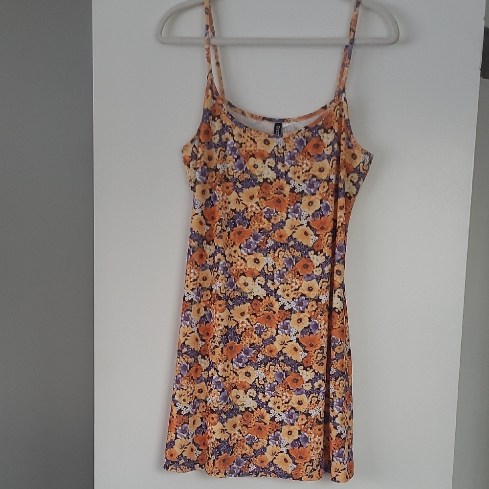H&M Divided Floral Dress with Spaghetti Straps